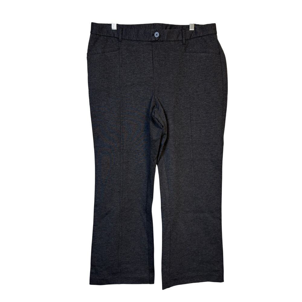 J Jill Welt Pocket Straight Leg Ponte Pants Sz XLPetite Dark Charcoal Travel NWT